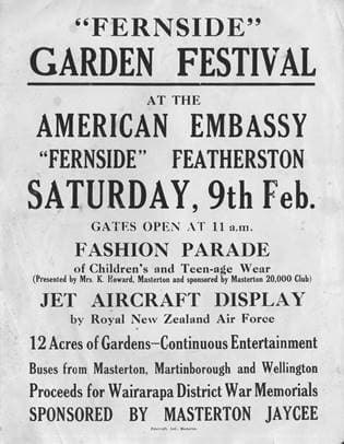 Charity event poster 1952